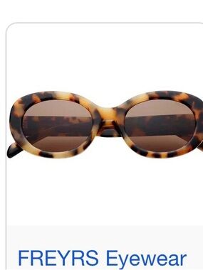 FREYRS Tortoise Oval Sunglasses with Brown Lenses
